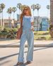 K Wide Leg Denim Overalls, Casual Slimming Jumpsuit, Women's Clothing Style_ecoleips.com