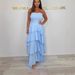Women's Clothing Elegant Long Skirt Cake Skirt Tube Top Skirt With Shirt Jacket Two Pieces_ecoleips.com
