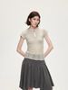 Design Mohair Wool Shoulder Hollow Design Wool Top_ecoleips.com