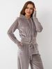 Women’s Clothing Fashion Casual Women's Clothing Solid Color Zipper Cardigan Silver Fox Fleece Sweatshirt Lace Up Pants Two Piece Set_ecoleips.com