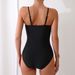 Women's Solid Color Swimsuit Sexy Backless Bikini Swimsuit Ladies_ecoleips.com