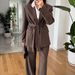 TRAFZA Foreign Trade Wholesale Spring New Arrivals European And American Cross-Border Women's Clothing Belted_ecoleips.com
