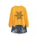 European American Cross-border Autumn Winter New Christmas Fashion Casual Round-neck Snowflake Black And White_ecoleips.com