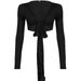 New Personality Hot Deep V Open Chest Design Sense Lace Up Show Figure Navel Top Cardigan Women_ecoleips.com
