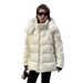 "Unisex Oversized Puffer Jacket With Hood - 55% White Duck Down Warm Winter Coat (M/L, 3 Colors)"_ecoleips.com