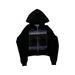 Japanese Street Style Vintage Hooded Zip up Sweatshirt Women's Retro Trendy Printed Versatile Top for European And American Cross Border Wholesale_ecoleips.com