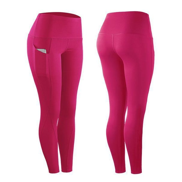 Women's Clothing Yoga Pants Hip Lifting High Waisted Sports Pants Pocket Stitching Leggings Women's Pants_ecoleips.com