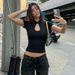 European And American Best-Selling Women's Clothing 2026 Spring New Fashion Sexy Hollow Out Front Button Solid Color_ecoleips.com