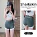 Women's Three Tone Color Block Sharkskin Pants Anti-Exposure Design Tummy Control Hip Lift Thin Sports Yoga Outerwear With Safety Shorts_ecoleips.com