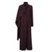 Modest Abaya Dress Minimalist Long Coat – Tailored Notch Collar Trench With Stretch Polyester For Effortless Elegance_ecoleips.com