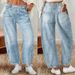 Women's Clothing Retro Banana Pants Loose Machete Trousers Wide Leg Pants Mid Waist Straight Jeans For Women_ecoleips.com