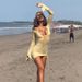 Women's Tie-Up One-Shoulder Long-Sleeved Slim-Fit Beach Dress See through Sexy Bodycon Style European American New Fashion 2025_ecoleips.com