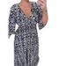 Women's Clothing Women's Super Fairy V Neck Dress Beach Vacation Loose Long Printed Dress Long Sleeve For Formal & Casual For Women_ecoleips.com