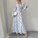 2026 Cross-Border Spring/Summer New European And American Printed Long-Sleeve Bohemian Dress For Women_ecoleips.com