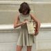 Round Neck Vest Pleated 2025 Spring Summer New Cotton Linen Comfortable Short Skirt Casual Set For Women_ecoleips.com