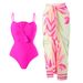 Women's Clothing New Solid Color One Piece Swimsuit Female Retro Belly Covering Slim Swimsuit Suit_ecoleips.com