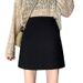 Women's Summer Black Suit 2024 New High-waisted Bodycon Slimming A-line Half Skirt_ecoleips.com