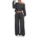 Women's Slim Fit Casual Trousers Suit Solid Color European American Style Autumn Winter Fashion Tops For Ladies_ecoleips.com