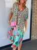 2024 Cross-Border Foreign Trade European And American Autumn New Fashion Printed Half Open Collar Leopard Dress_ecoleips.com