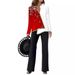 Aria Basics Aria Basics 2023 Summer European American 3D Digital Print Women's V-Neck Asymmetrical Fashion Casual Shirt And Pants Set_ecoleips.com