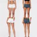 Low-Rise Denim Shorts For Women – Stretchy A-Line High Waist Hot Pants | American Retro Style (S-L, White/Washed Blue)_ecoleips.com