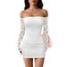 Women's Clothing Women's Fashionable Bodycon Dress Spring Summer Elegant Style Lace Solid Color Design For Formal & Casual For Women_ecoleips.com