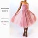 Women's Sleeveless Mesh Herringbone Tube Top Dress A-Line Skirt Waist Spring Birthday Party Fashion_ecoleips.com