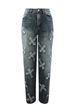 Women's Clothing Washed Denim Cross Hip Hop Straight Trousers_ecoleips.com