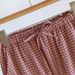 2026 Spring/Summer New Women's Sleeper Pants 100% Cotton Gauze Plaid Loose Casual Home Furnishings For Women's Casual Underwear_ecoleips.com