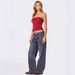 Women's Clothing Wide Leg Hot Girl Street Loose Low Waist Retro Large Size Denim Trousers_ecoleips.com