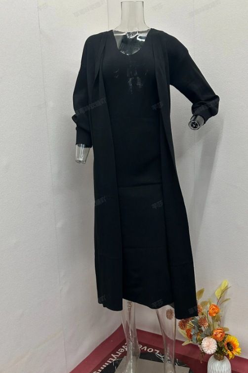 Women's Clothing Autumn New Fashion Solid Color Long Sweater Dress Elegant Suit Female_ecoleips.com