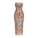 Women's Clothing Women's Sexy Strapless Long Dress Style Embroidered Floral Color Block High Waisted Minimalist Elegant Party Wear_ecoleips.com