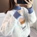 Women's Semi-Turtle Neck Mink Velvet Sweater Loose Knit Top For Autumn Winter Fashion Casual Chic_ecoleips.com