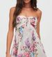 New European And American Spring/Summer Floral Print Strapless Dress, Cross-Border Women's Knit Beach Dress Wholesale_ecoleips.com