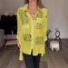 Women's Clothing Spring Summer 2025 New Fashion Printed Loose Sexy Swallowtail Shirt_ecoleips.com