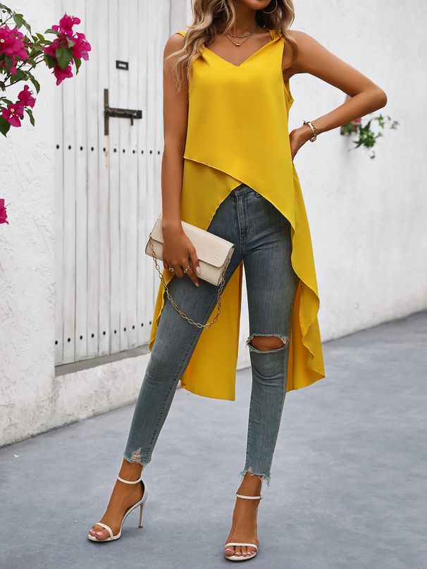 Elegant Women's Off-Shoulder Summer Top Unique Hem Crossover Design Fashionable Clothing plus Size Available_ecoleips.com