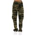 Vintage Camo Cargo Jeans For Women - Streetwear High Waist Loose Fit Denim Pants With Multiple Pockets_ecoleips.com