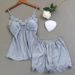 Aria Basics Aria Basics Exclusive For Cross-border European American Markets: Summer Hit Lotus Leaf Style Camisole Nightdress With Chest Pads_ecoleips.com