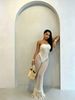 Spring/Summer Women's Sexy Strapless Fringed Wide Leg Jumpsuit Hot Girl Fashion New_ecoleips.com