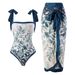 Women's Clothing One Piece Conservative Belly Covering Beach Hot Spring Swimsuit Three Piece Retro One Piece Bikini_ecoleips.com