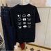 Women's White round Neck Cartoon T-Shirt Short Sleeve Loose Fit Slimming Versatile Top for Students Trendy Summer Wear_ecoleips.com