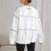 Women's Clothing New Fashion Leisure Loose Round Neck Long Sleeve Women's Sweatshirt_ecoleips.com