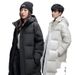 Women's down Jacket Unisex Long Style Thickened Loose Knee Length Outdoor Cold Proof Chinese Opera Couple School Uniform_ecoleips.com