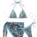 Women's Sexy Printed Bikini Set High Waist Two Piece Cover-Up Swimsuit Trendy Beach Hot Spring Outfit_ecoleips.com