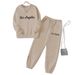 Women's Autumn/Winter Fashion Hoodie And Sweatpants Set Casual Letter Print Sports Suit Comfortable Streetwear_ecoleips.com