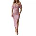 2026 New European And American Women's Fashion Multi-color Floral Tea Strapless Pleated Slim Fit Sexy Bodycon Dress_ecoleips.com