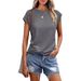 2025 Women's Tank Top Summer Short T-shirt Solid Color Round Neck Hooded Sleeve For Women_ecoleips.com