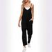 Women's Solid Color Jumpsuit – Strapless Wide-Leg Romper With Utility Pockets, Casual & Chic One-Piece Outfit_ecoleips.com