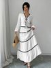 Women's Autumn Winter 2-Piece Set Dress, Casual Long Sleeve Tie-Up Top, High Waist Elegant Skirt, Perfect For Sunny Days_ecoleips.com