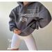 Women's Casual Hooded Sweatshirt With Letter Print - Long Sleeve Loose Fit Pullover For Streetwear & Everyday Comfort_ecoleips.com